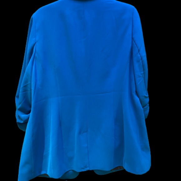 Blazer ruched sleeves, sz 18, NWOT, beautiful silhouette, colour is dark teal - Picture 2 of 3